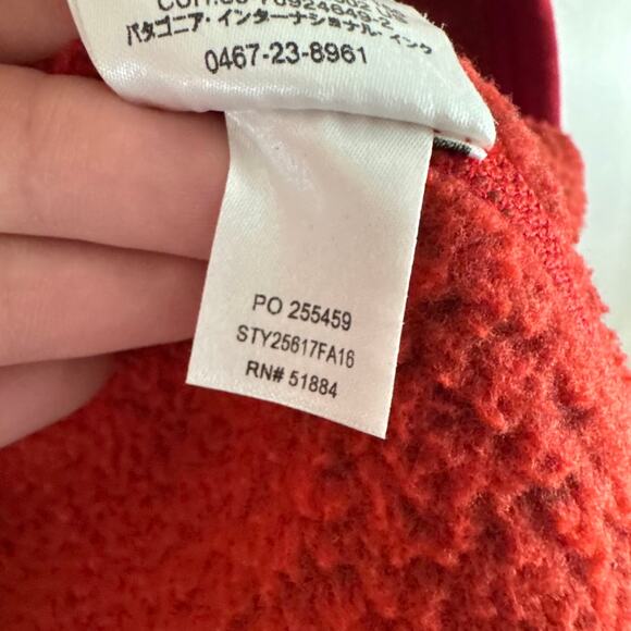 Patagonia Women's Red Better Sweater 1/4 Zip Pullover Fleece Jacket Size M - Picture 5 of 6